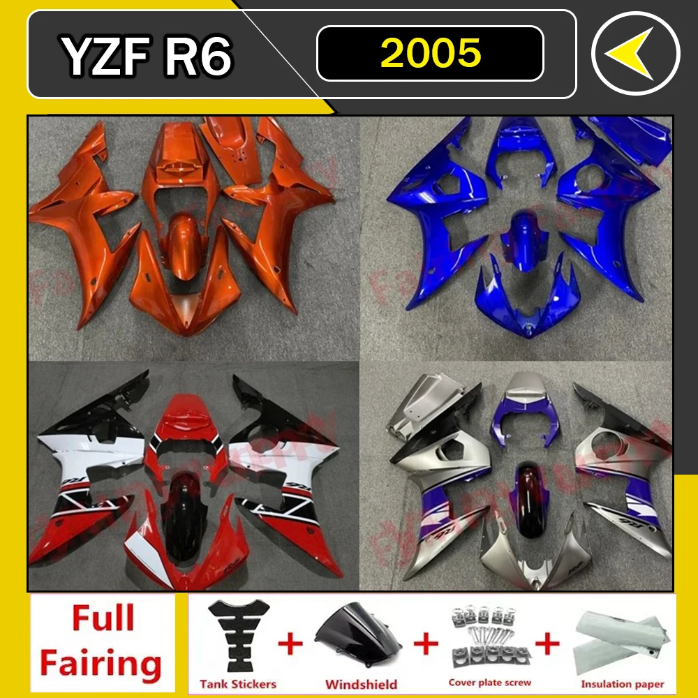 

Plastic Fairings for YAMAHA YZFR6 2003 - 2005 Blue White Abs Fairing YZF600 R6 2004 Full Body Kits YZF R6 2003 2004 2005