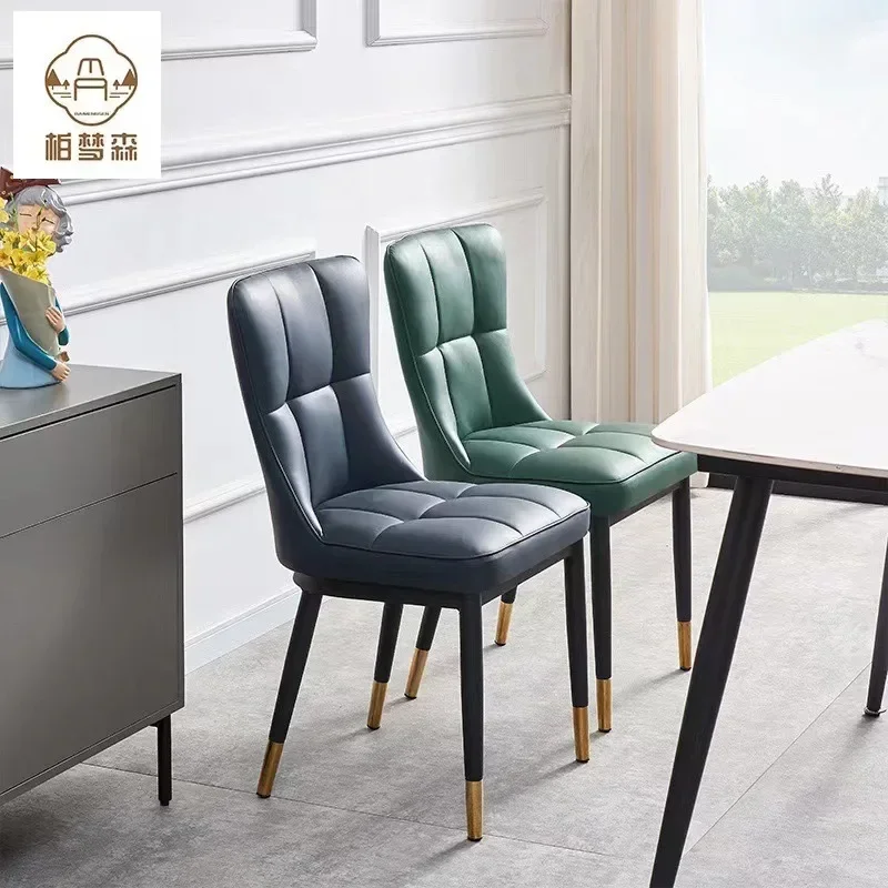 

Nordic luxury dining chairs, cafes, restaurants, minimalist modern backrests, soft upholstered chairs, iron hotel chairs