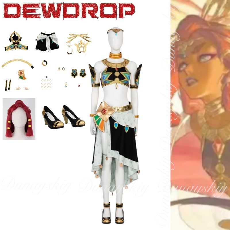 

The Kingdom Tears Game Princess Dewdrop Cosplay The Leader Of The Race With Ethnic Costumes And Magenta Wig Costume Full Of Suit