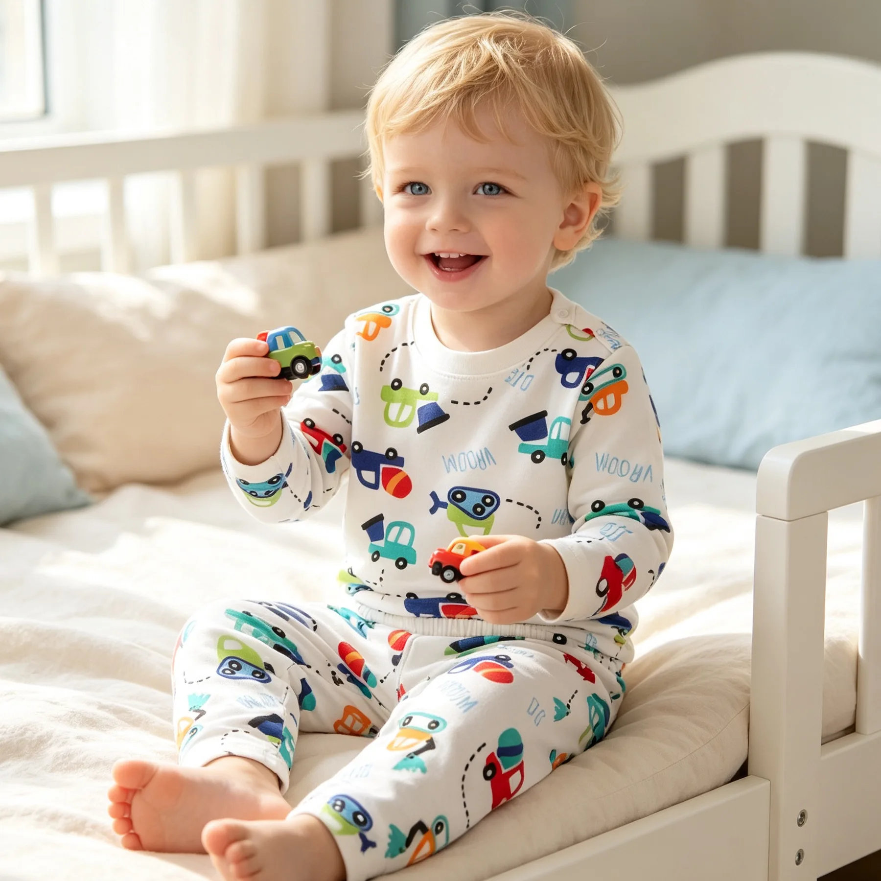 Vehicle Baby Boys Pajamas Set Excavator Shirt Pant Pyjamas Sleep Clothes Suit Cotton Long Sleeper Toddler Sleepwear nightwear