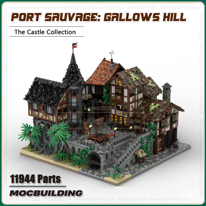 

Серия Port Sauvage MOC, строительный блок, галлоны, холм, технология, кирпичи, островный замок, сделай сам, сборная коллекция игрушек, рождественские подарки