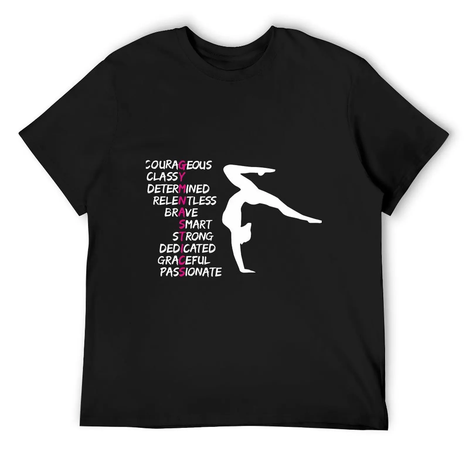 

Gymnastics, gymnast and motivational text T-Shirt hippie clothes anime figures plus sizes plain anime shirts men