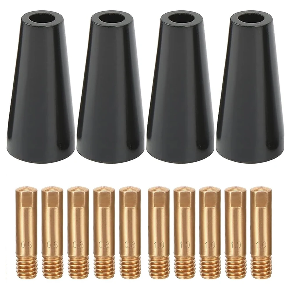 For MIG Welding Consumables Gasless Nozzle Tip Kit with Copper Conductive Components for Enhanced Efficiency in Torch Operation