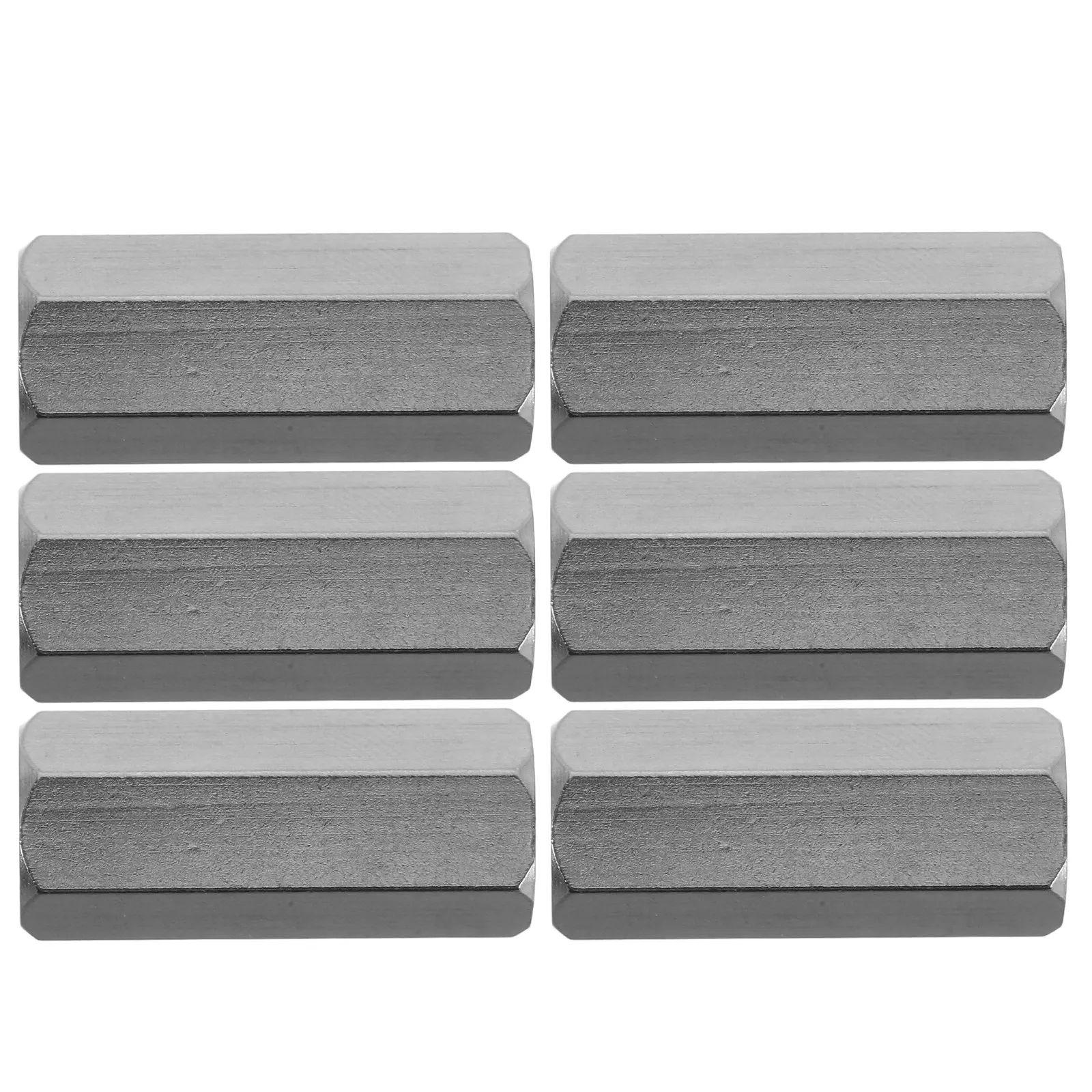 6Pcs Hexagonal Coupling Nut M8x1.25 25Mm Length Stainless Steel Metric Thread Rod Extension Connector Mechanical Fastener