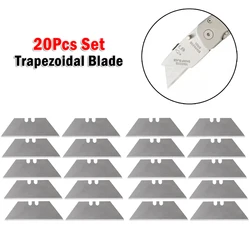 20Pcs Trapezoidal Blade Replacement Blade + Box For Art Craft Cutter Tool Multitool Blade Carbon Steel Cutting Tools Hand Tool