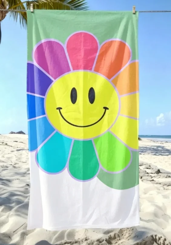 Colorful Art Print Beach Towel, Microfiber Quick Dry Absorbent Towel for Swimming Pool Camping Travel Outdoor Activities