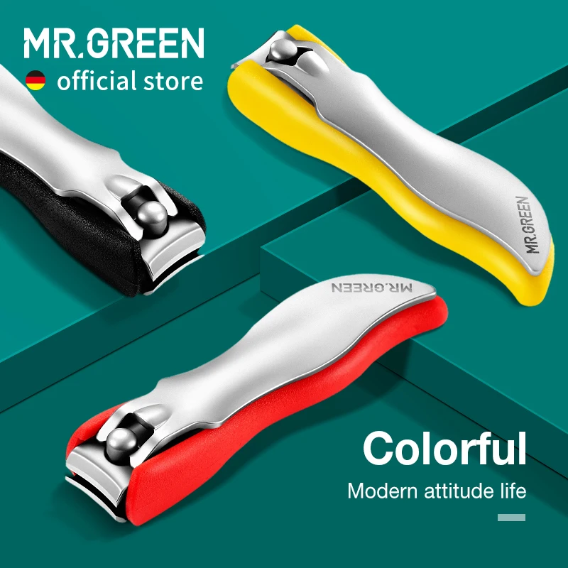 MR.GREEN Colorful Nail Clippers Anti Splash Fingernail Cutter Detachable Design Stainless Steel Manicure Tools