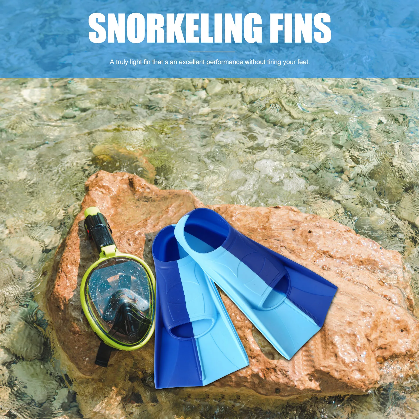 

Diving Fins Snorkeling Flippers Open Heel Short Material Durability Practical Use Travelers Swimmers Training