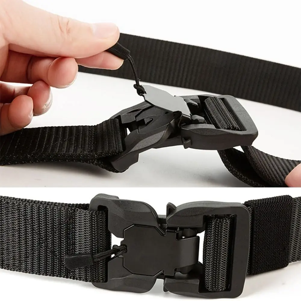 عارضة سبيكة مشبك الرجال حزام نايلون مطاطا قابل للتعديل الجينز زنار بسيط كل مباراة سير من القنب الذكور