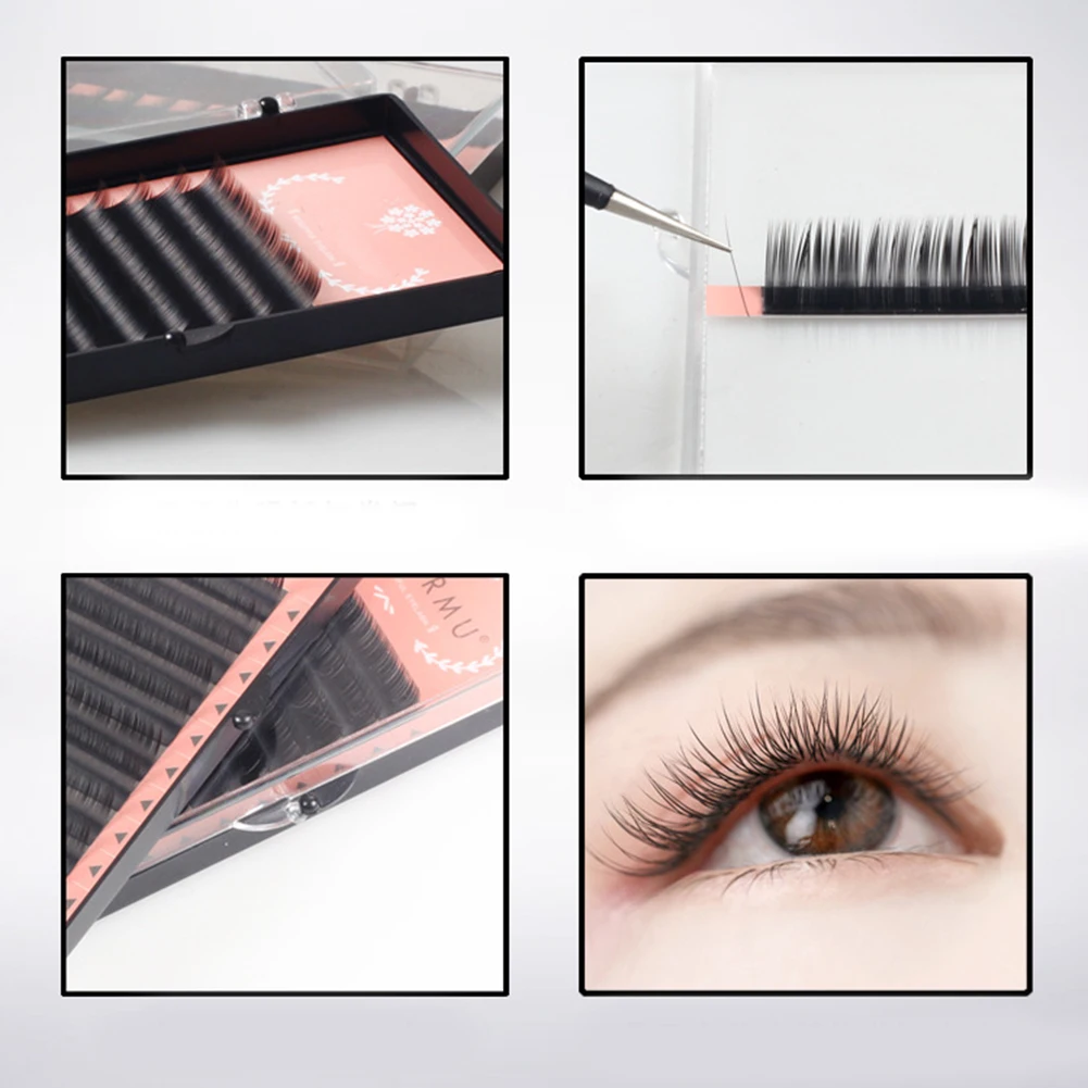 False Eyelash Extension Kit for Beginner Practice Model Head Eye Pads Tweezers Glue Ring Brush Grafting Eyelash Tools Kit