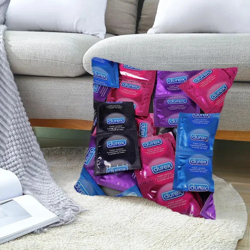 Lounge Chairs  Sofa Cushion  polyester pillowcase Cover 45x45cm Durex Fall Decor  Printing Pillow Covers Decorative Pillowcase