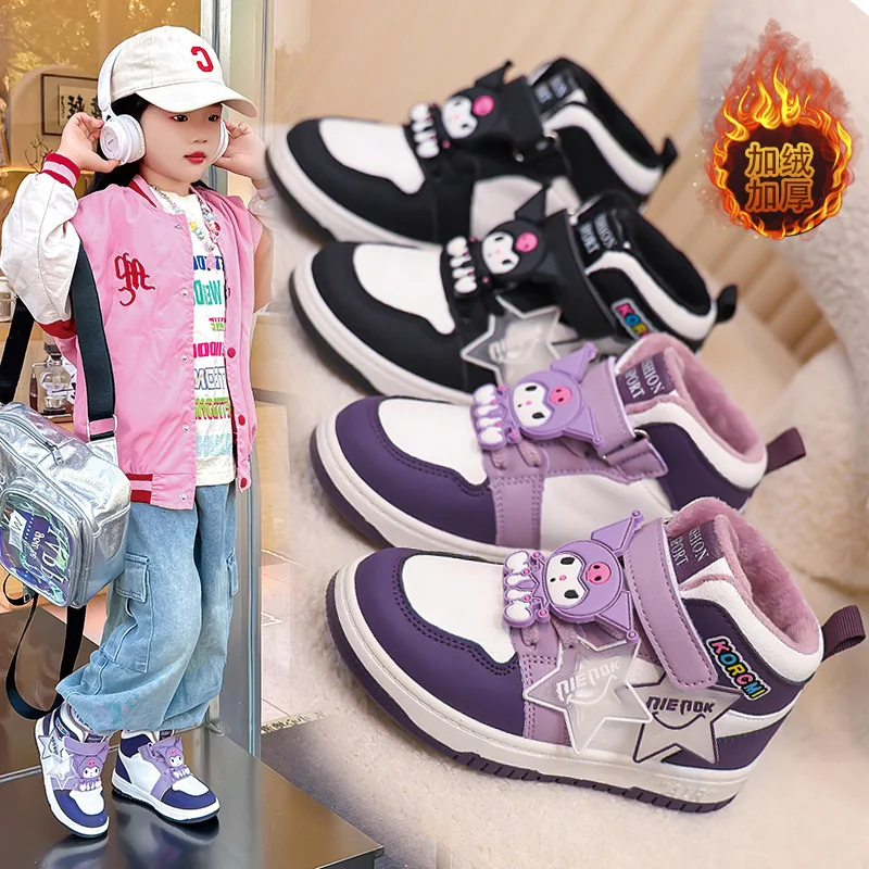 

Sanrio Girl My Melody Kawaii Fashion Non-Slip Sneakers Student Winter Cotton-Padded Anime Cartoon Child Casual Shoes New Style