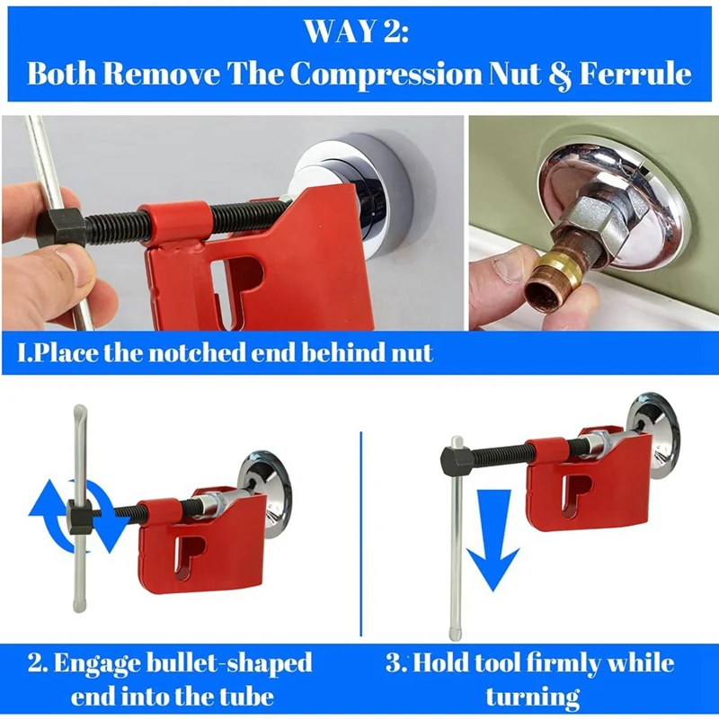 Compression Ring Puller Tool Remove Ferrule,Ferrule Puller For 1/2In Copper Water Compression Sleeve 1/2In Copper Tubing