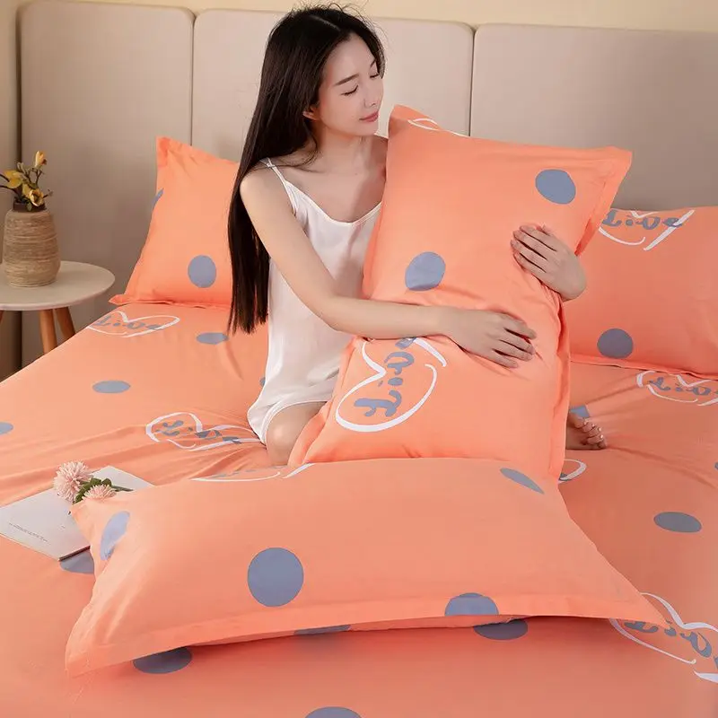 100% Cotton Pillowcase 48x74cm Student Dormitory Single Cotton Pillowcase Home Hotel Apartment Unisex 48X74CM Feather Pattern