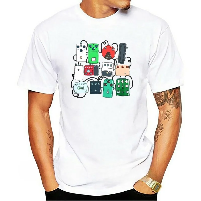 

Guitar Bass Effect Pedal Signal Flow T-shirt x New Arrival Informal fashion men manga clothes harajuku Short Sleeve Summer