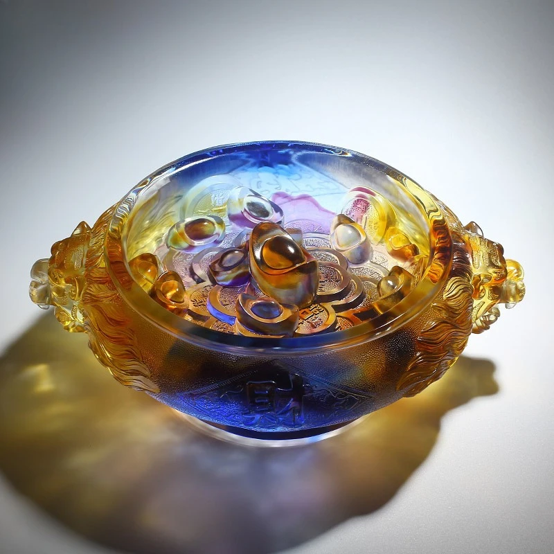 

Glazed ingot cornucopia lucky ornament crystal handicrafts new house housewarming gifts home creative artwork