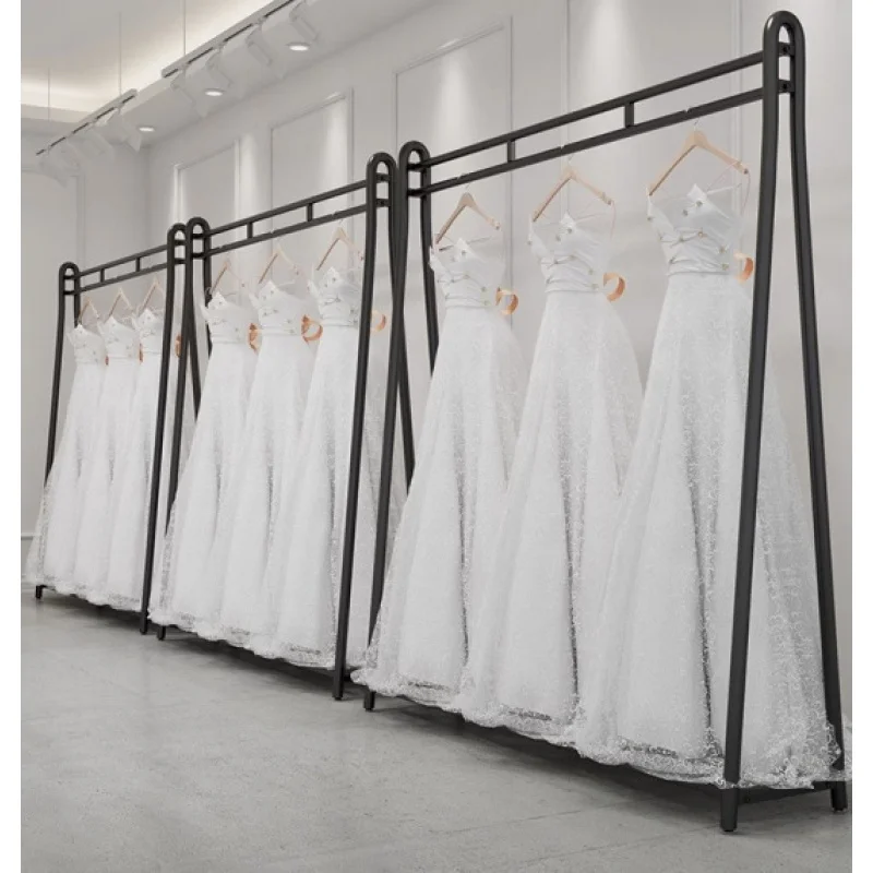 Custom. Wedding Dress Clothes Rack Golden Floor-Type Heightened Display Shelf Wedding Shop Photographic Studio Studio Cheongsam