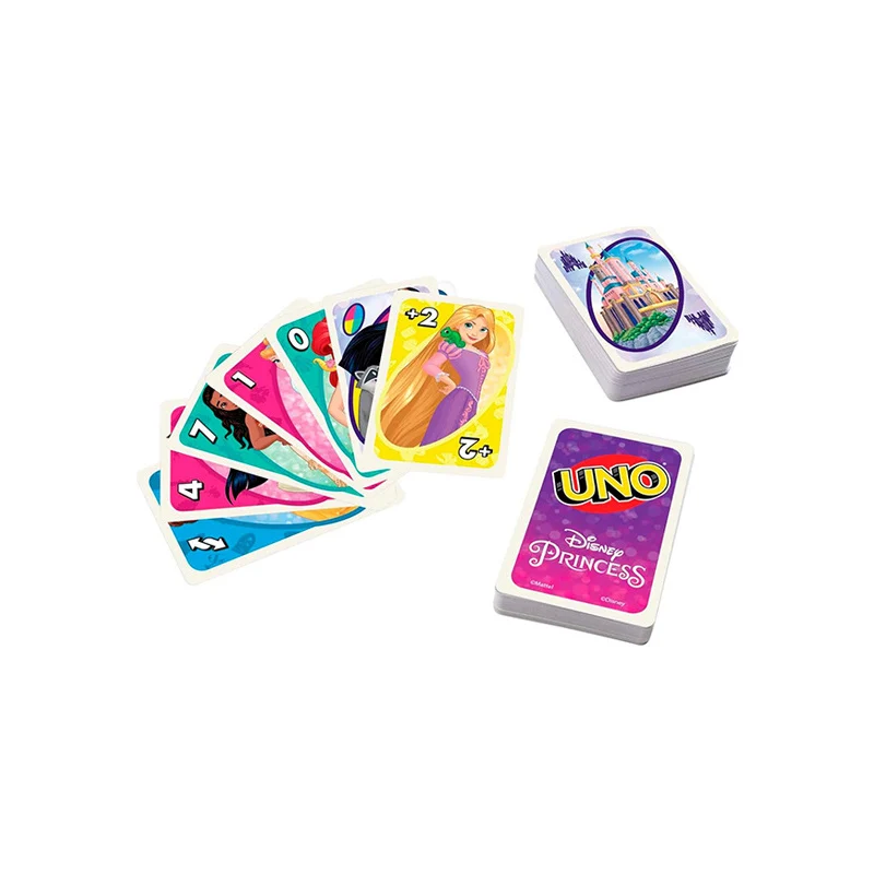 New Uno Princess Card Card Games He Classic Game of Disney Princesses Series Family Game Night 2-10 People