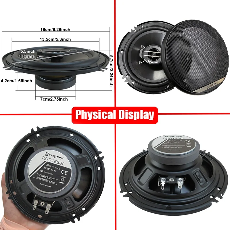 6-Inch 3-Way Car Speakers 6