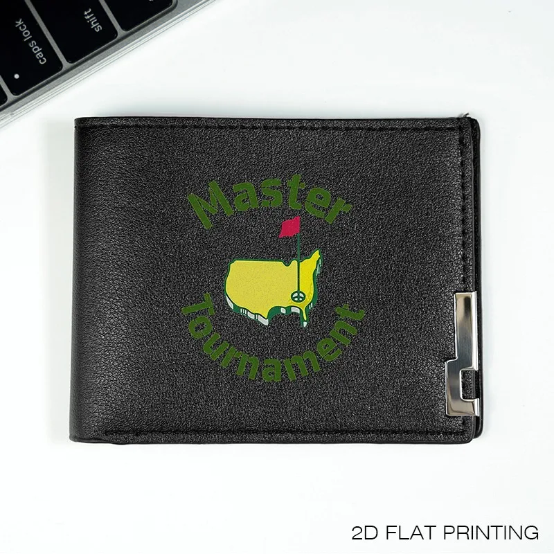 Portafoglio da uomo in pelle PU con logo Master Tournament, compatto, stile business, leggero, durevole, per uso quotidiano, accessorio alla moda