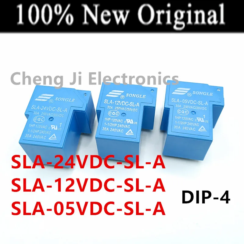 10PCS/Lot   SLA-24VDC-SL-A 、SLA-12VDC-SL-A 、SLA-05VDC-SL-A 、SLA-48VDC-SL-A   DIP-4  30A  New Original Power Relay