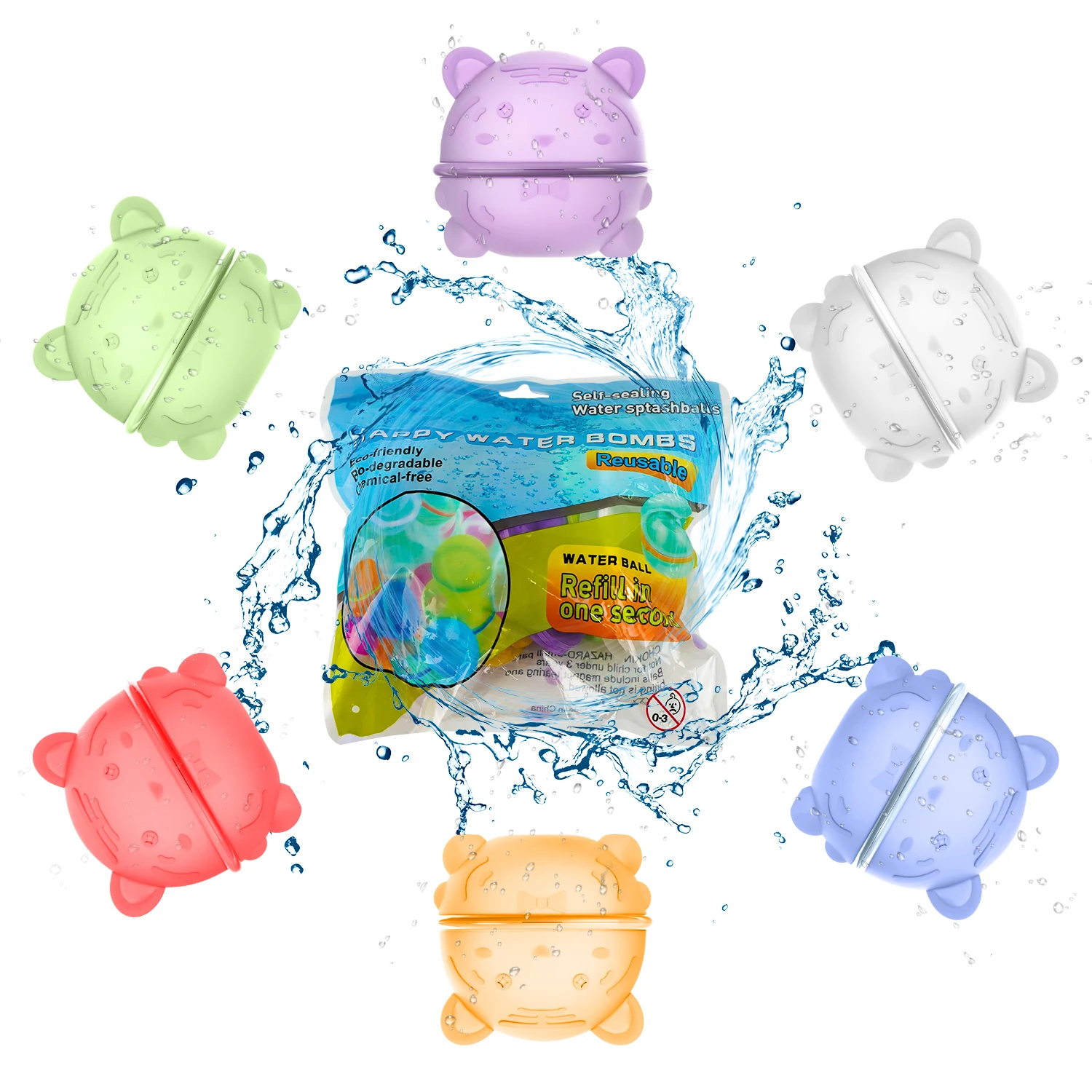 Ballons d'eau magnétiques réutilisables, rechargeables, auto-scellants, remplissage rapide, balles d'eau, bombes, plage, piscine, jouets d'été pour enfants