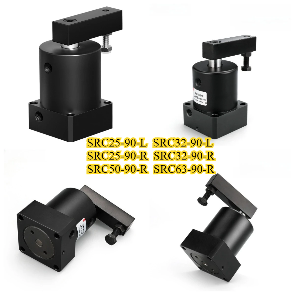 

90 Degree Rotary Actuator Pneumatic Cylinder Left/Right Hand 63x90R/L for Multi-Position Workholding & CNC Jigs