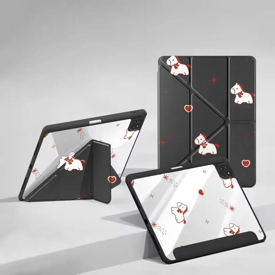 Holder Cover Tablet Case For iPad Mini 6 7 Air 4 5 M3 M2 M4 11inch Pro 2025 Pro 11 10 9 8 7 th 12.9inch Cute Pony