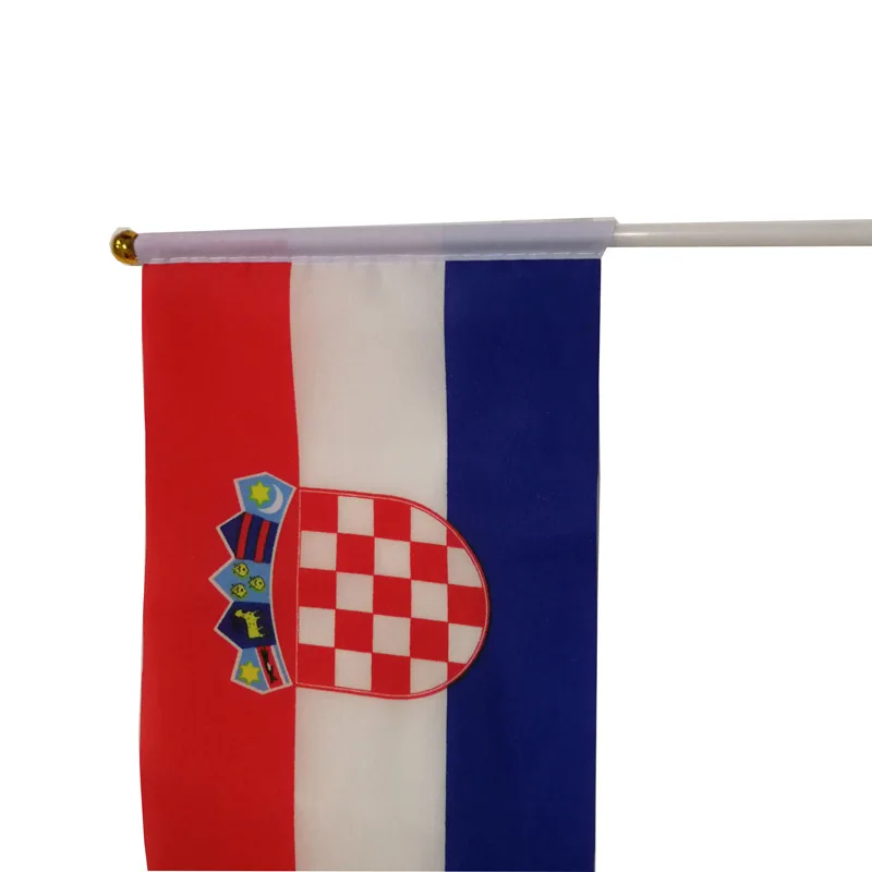 10 Pcs/lot Croatia Hand Waving Flags 14x21cm Croatia Flag Wholesale