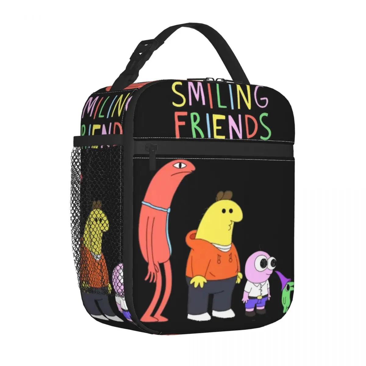 Todos Sorrindo Amigos Design Isolado Lunch Bag, Leakproof Recipiente De Refeição, Saco Térmico, Tote Lunch Box, Piquenique Da Praia, Menina e Menino