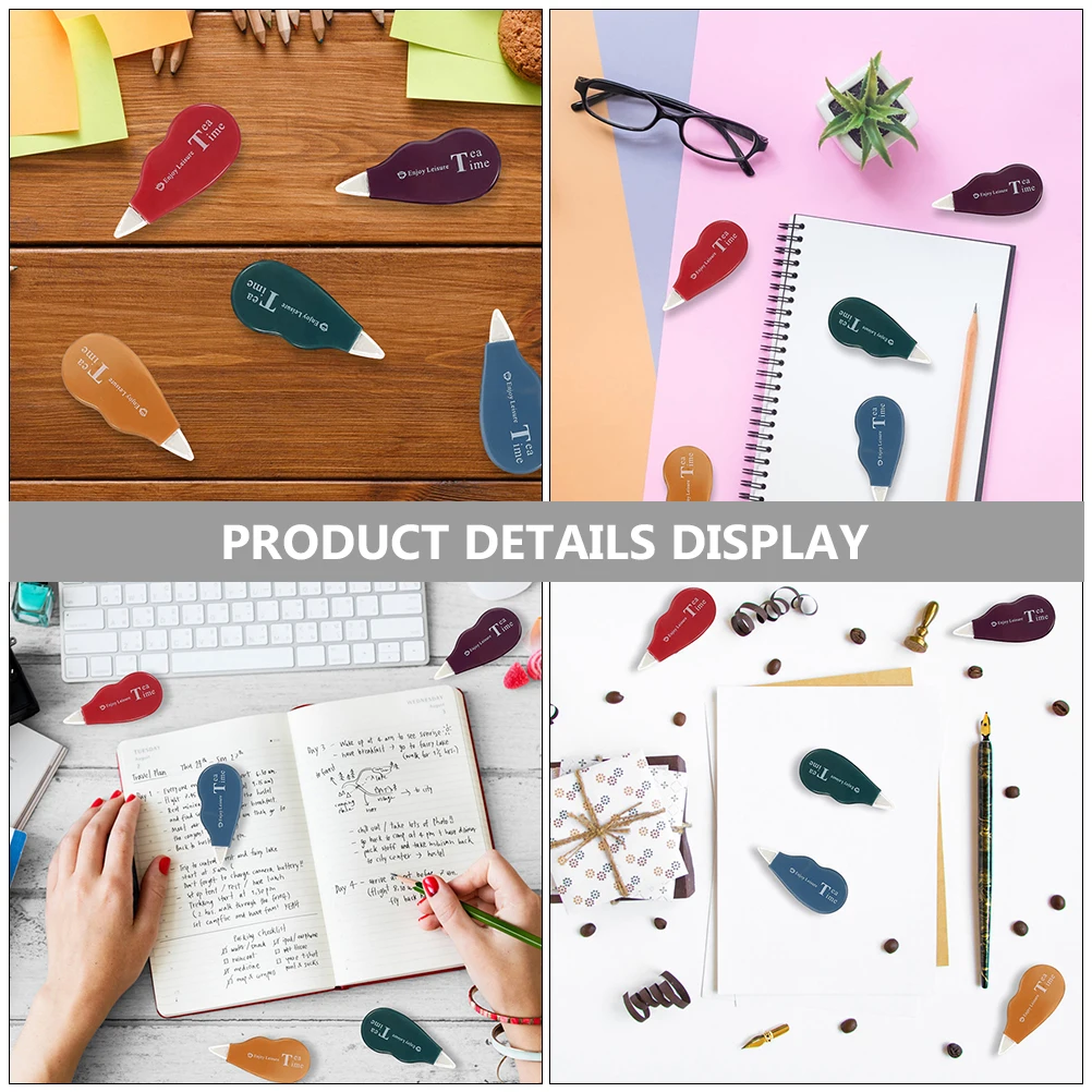 

12pcs Tape Correction Set School Supplies Modification Belt for Students Compact Double Headed Design for Paper