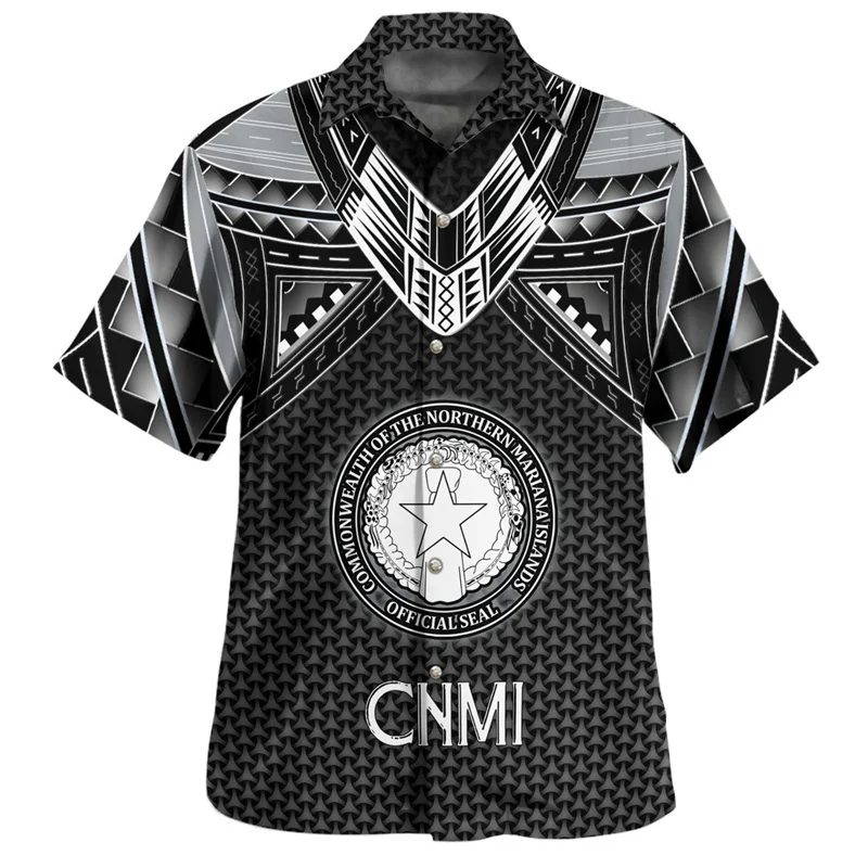 Harajujku Summer 3D American Northern Mariana Islands CNMI Flag Shirts Men Marianas Setentrionais Emblem Graphic Shirts Blouses