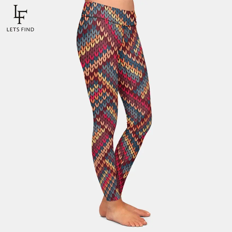 2019 neue Mode Hohe Taille Leggings 3D Drucken für Frauen Top Qualität Milch Seide Leggings