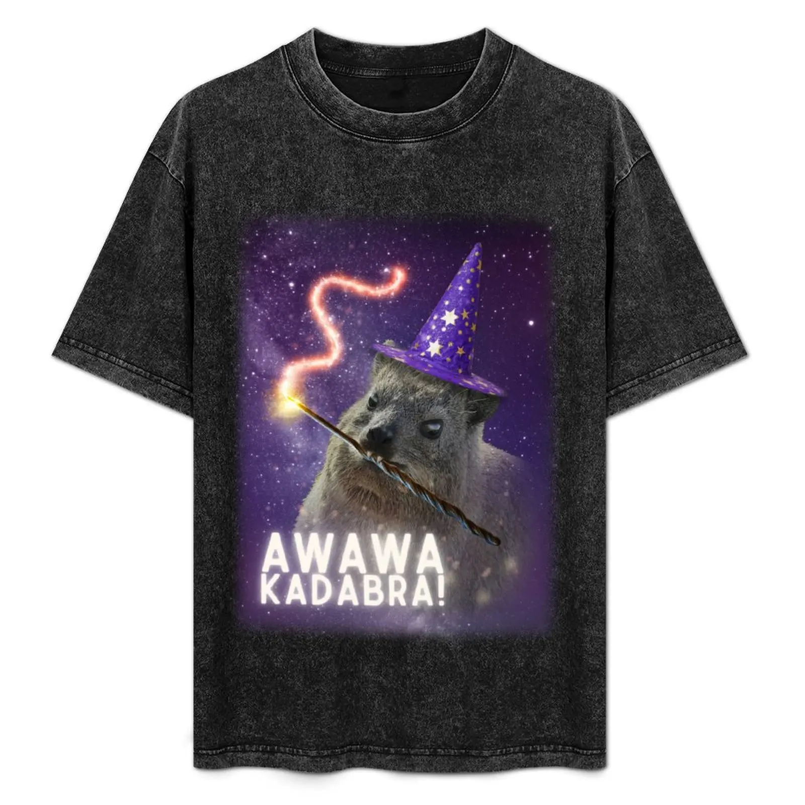 AWAWA KADABRA Rock Hyrax Wizard T-Shirt blue archive baggy shirts designer shirts mens graphic t-shirts anime