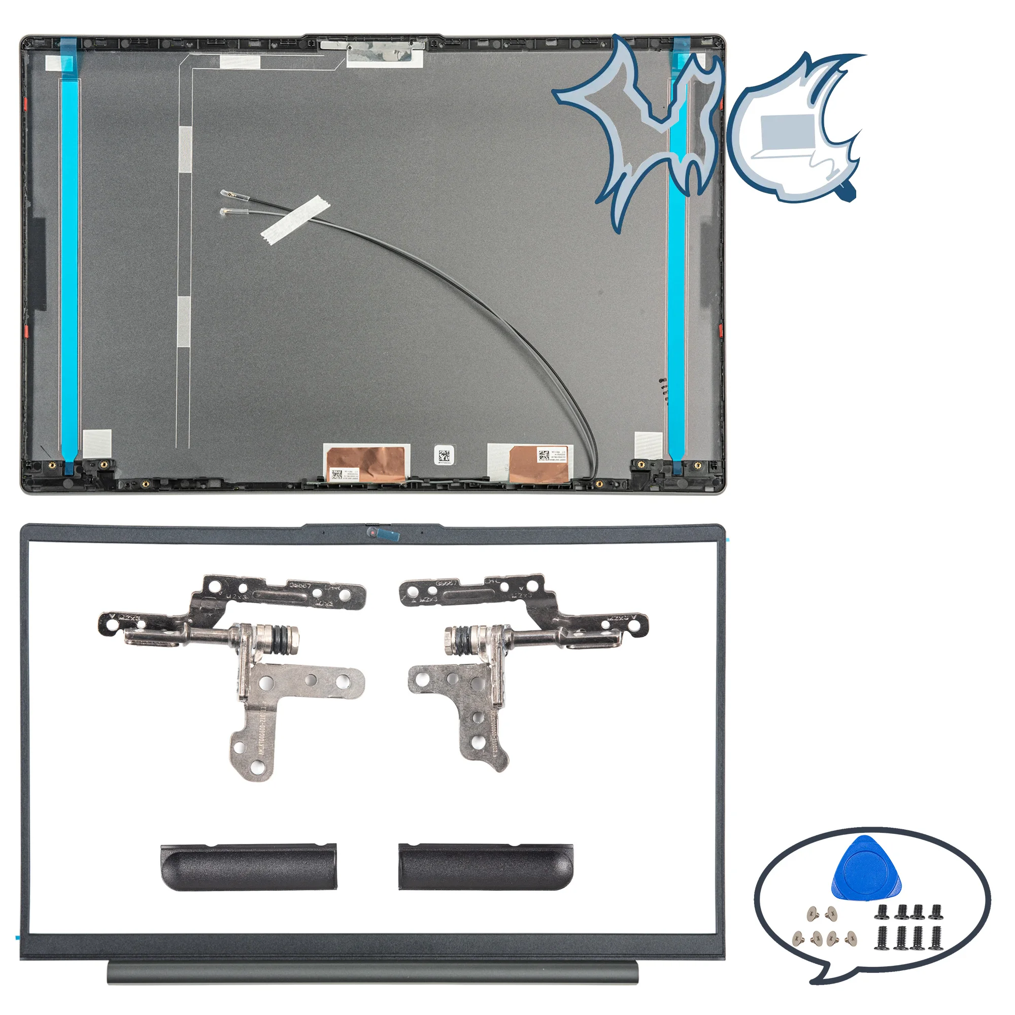 New Laptop Part For Lenovo Ideapad 5 15IIL05 15ARE05 15ITL05 15ALC05 2020 2021 LCD Back Cover Front Bezel Hinges Replacement