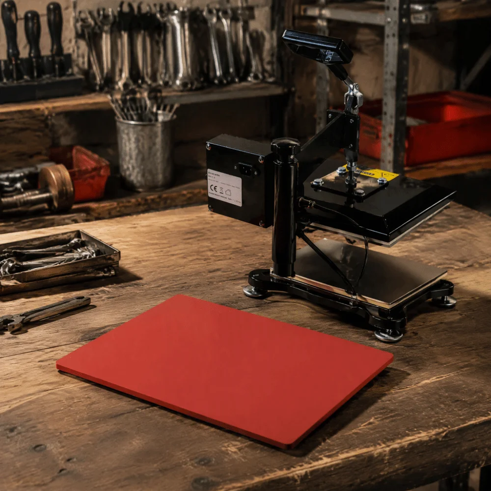 290x380x8mm Heat Pressing Mat High Temperature Silicone Heat Transfer Pad Red Silicone Rubber Pad Compatible with Easy Press 2