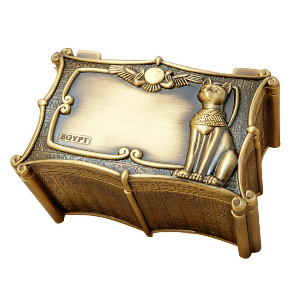 

Vintage Jewelry Box European Style Zinc Alloy Dustproof Jewelry Storage Organizer Gift Jewel Holder Pendant Case Ring Container