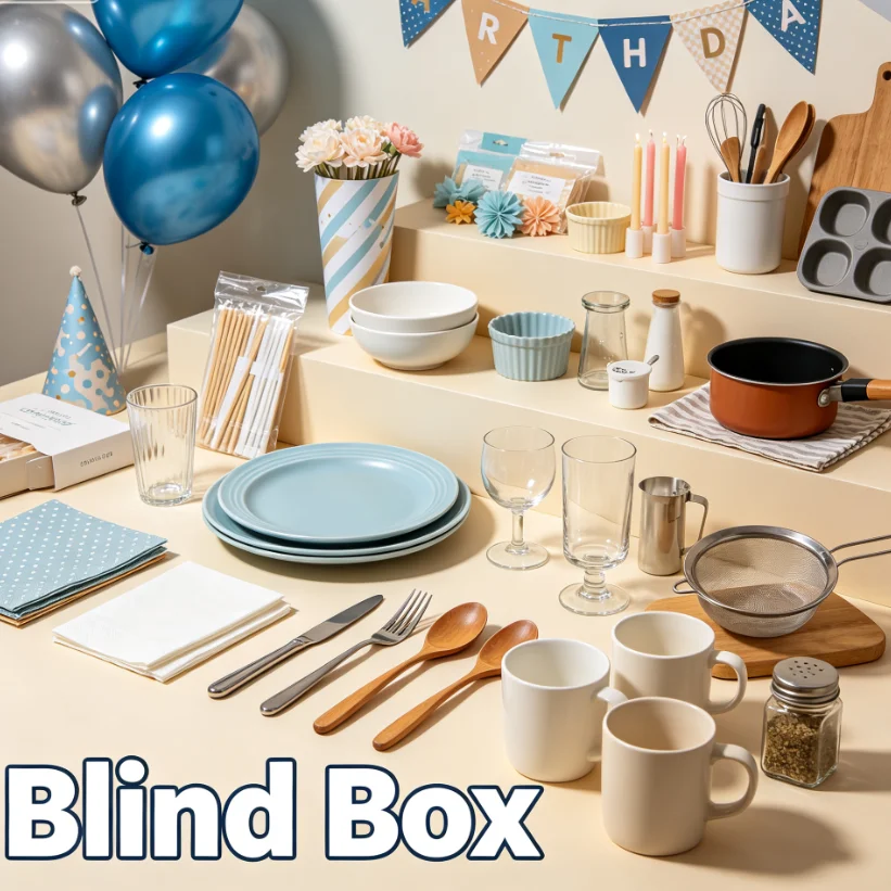 Unrevealed Mystery Hidden Kitchen Dining Blind Box, Assorted Elegant Table Decor Goods, Suitable for urban apartments and countryside home kitchens