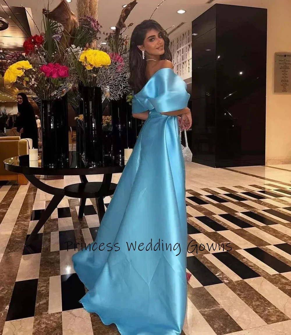 Simple Fashion Prom Dresses Overskirts Straight Evening Dresses Off the Shoulder Sheath Party Dress Elegant Formal Women Gowns