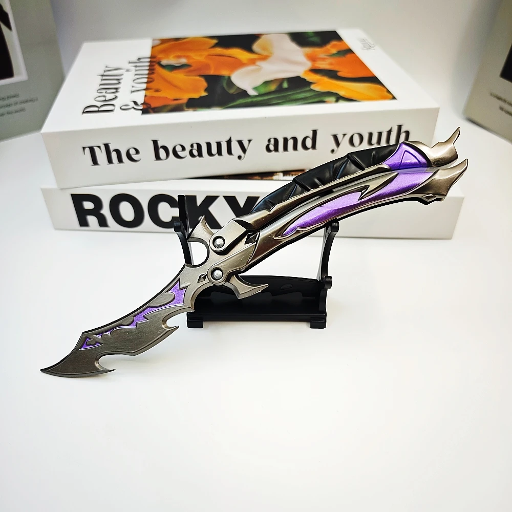 22cm Valorant Reaver 3.0 Butterfly-Messer Metall-Klappmesser-Modell – Gaming-Fan-Trainingsspielzeug, Sammlerstück und Ausstellungsstück – Detail 8