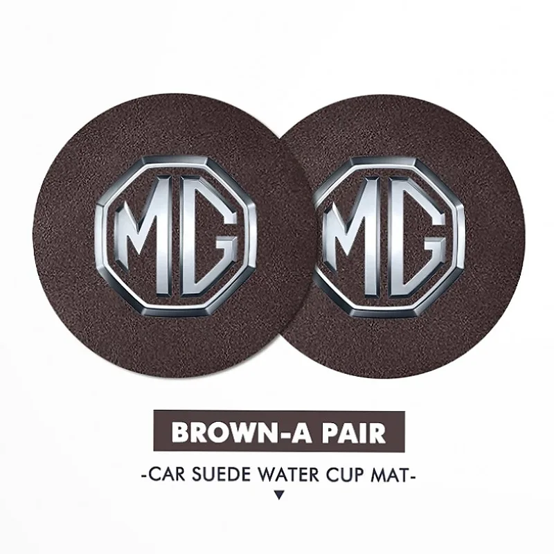 Car Cup Pad Drink Coaster Water Cup Pad Leather Anti Slip for MG ZS MG4 EV MG HS MG3 MG5 EV Marvel R MG ONE MG 6