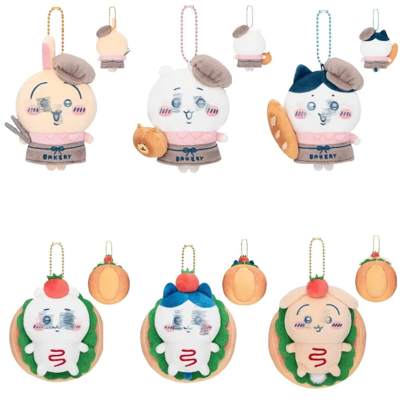 

Kawaii Xiaoba Hachiware плюшевая кукла брелок хлебобулочная серия Усаги мягкая игрушка сумка кулон горячее модное украшение брелок подарки