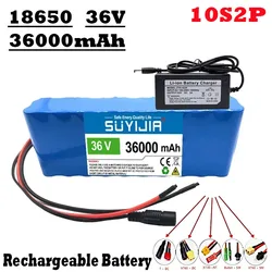 100% Brand New 10S2P 36V 36Ah Battery 18650 Lithium Ion for Electric Bike Scooter Wheelchair Built-in BMS + 42V 2A Charger