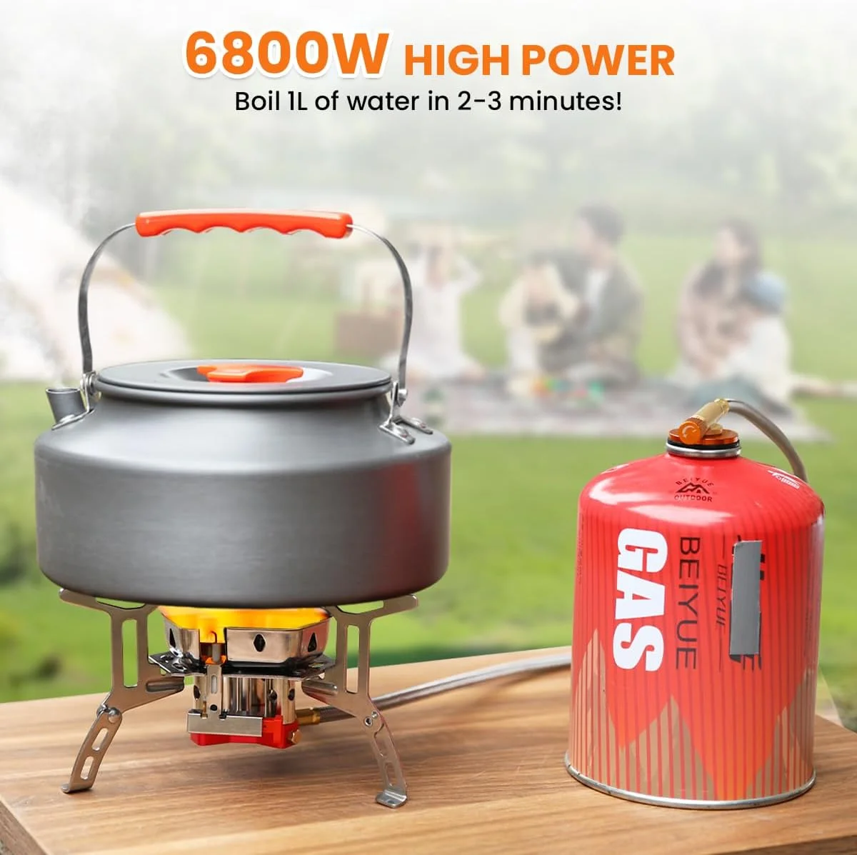 Outdoor Portable Burner Travel Windproof Camping Stove Lightweight Foldable Camping Stove Outdoor Hiking Picnic Food Warmer