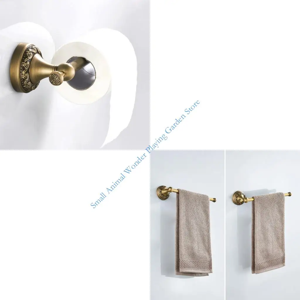 

C9GC Wall Mounted Bathroom Tissue Holder Vintage Towel Rack Toilet Paper Roll Holder Hardware Toilet Paper Roll Dispenser