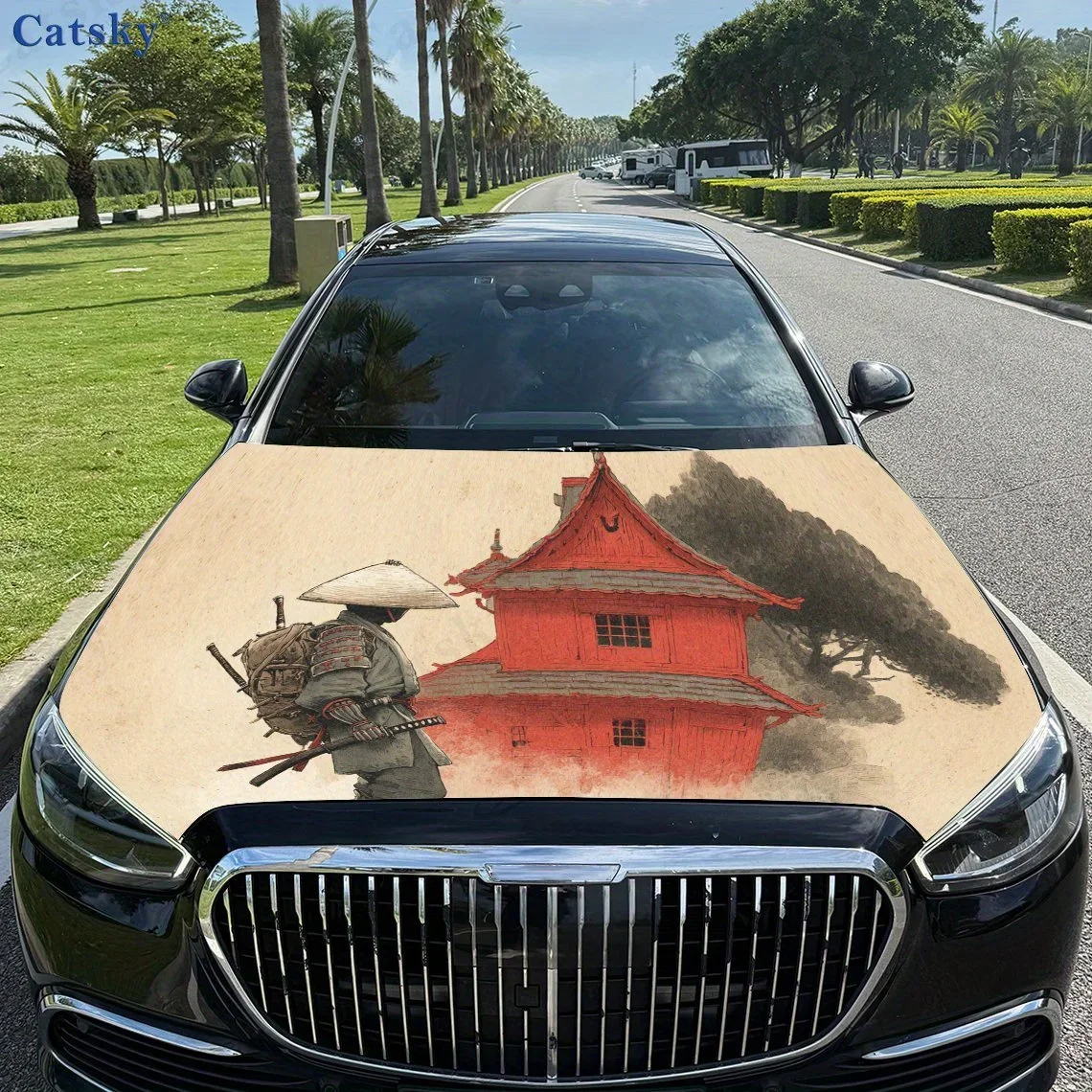 

Ancient Man Wall Car Hood Sticker PVC Self Waterproof Stick, Striking Auto Exterior Accessories Decor Protect Gift for Car Lover