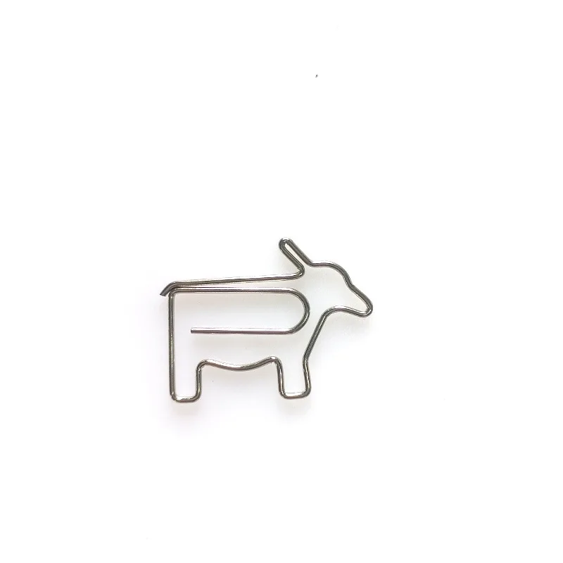 New Cow Paper Clips Creative Modeling Paper Clip Animal Paperclip Multi-functional Pin Cartoon Goat Bookmark Sheep Farm Animals