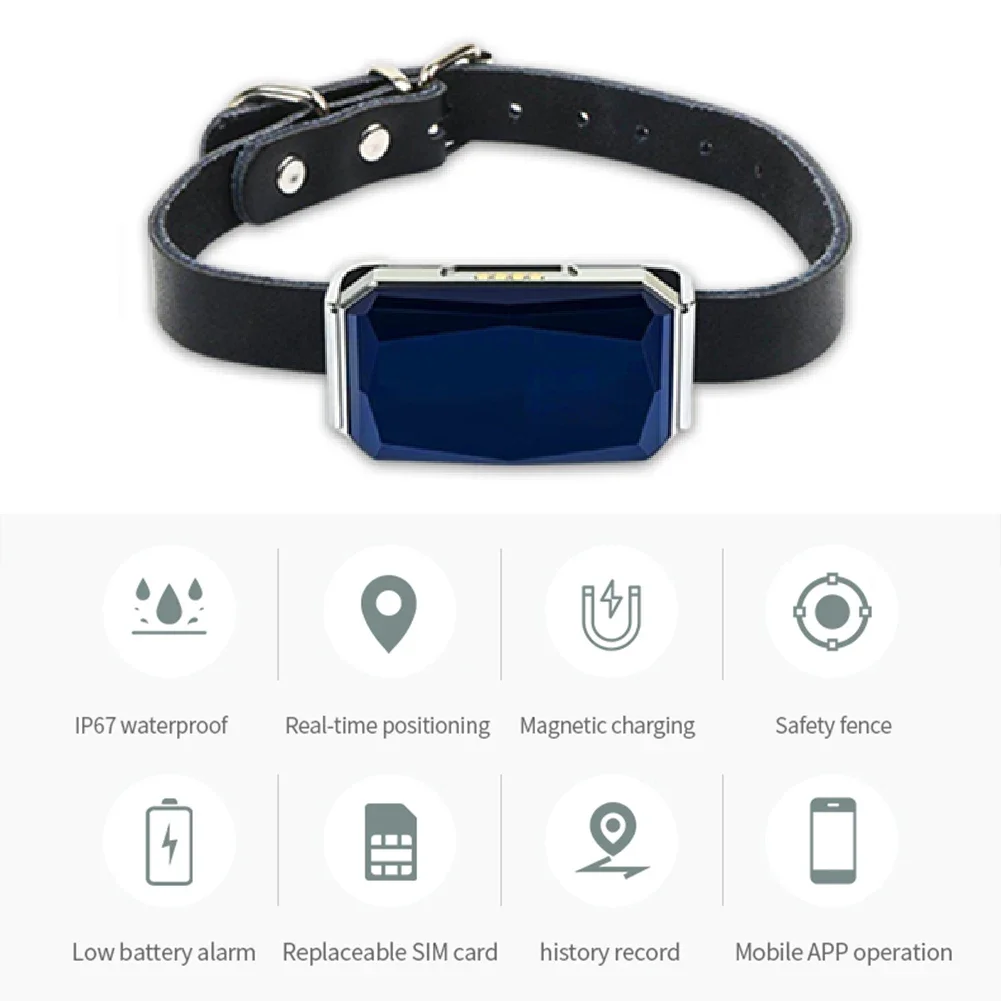 

G12 Tracking Device Wearable Smart Collar Pet Tracking Locator Waterproof IP67 Anti-lost Record Multifunctional for Kids Elderly