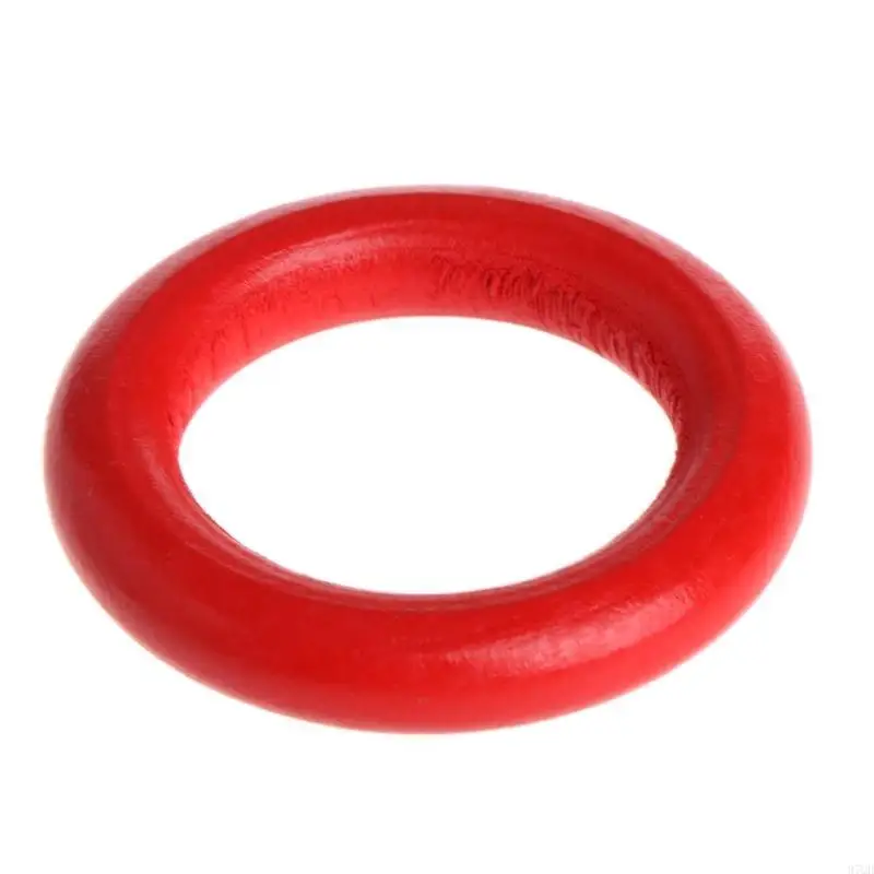 97QD 10 Pcs Unfinished Solid Wooden Rings for Craft Jewelry Making DIY Bird Toy Parrot Chewing Blocks Accessories 3 Sizes