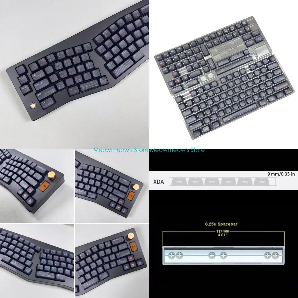 XDAプロファイルを使用したW91AブラックPBTキーキャップセットメカニカルキーボードプログラマー用の熱吸u化